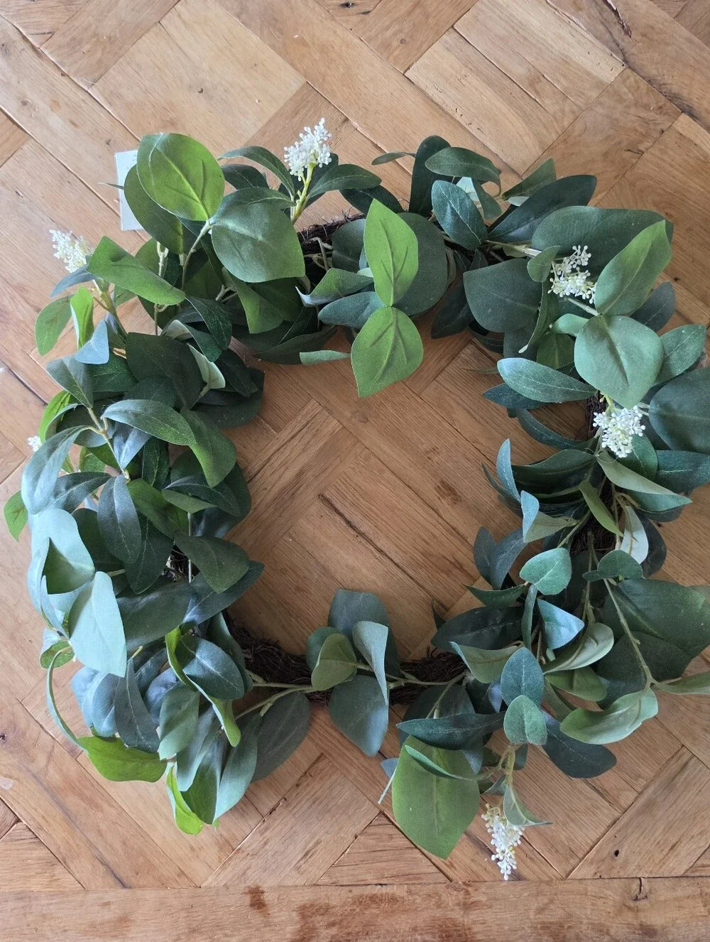 Hearth & Hand Artificial Wreath Tag - White and Gold Accents